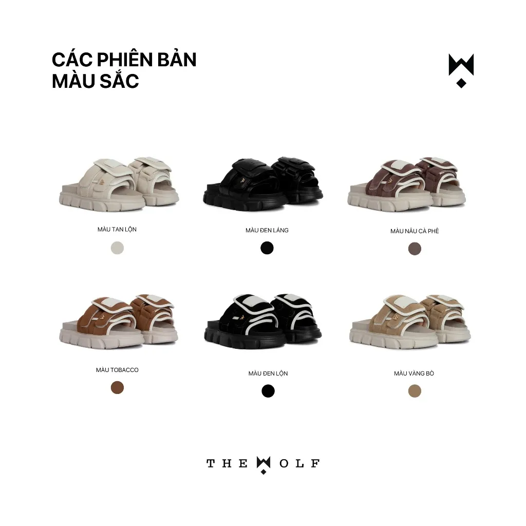 Ảnh Dép Sandal Nam Nữ Tăng Chiều Cao THE STRAP WOLF SLIDE SANDAL 1