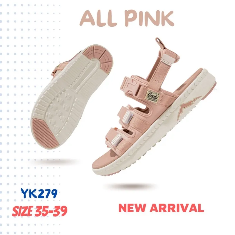 Ảnh Dép Sandal Nữ Genki Màu Hồng Quai Chéo Thời Trang Cao Cấp Chính Hãng Sport YK279 1