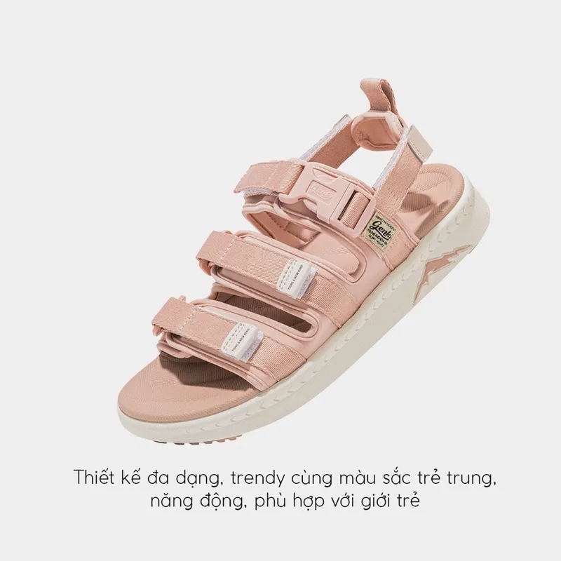 Ảnh Dép Sandal Nữ Genki Màu Hồng Quai Chéo Thời Trang Cao Cấp Chính Hãng Sport YK279 3