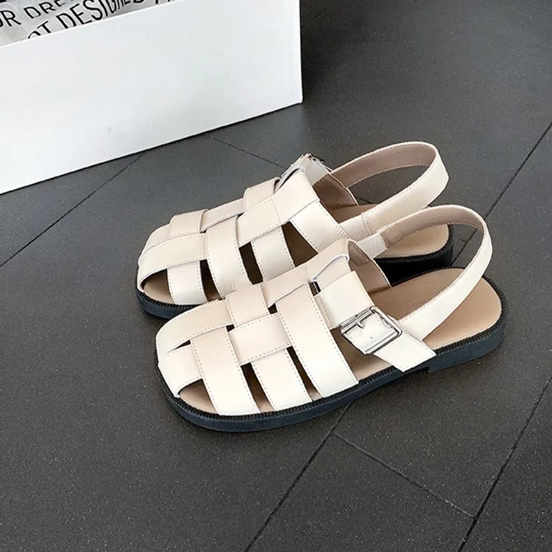 Ảnh Dép sandal nữ quai đan FAROSA - TH33 giày sục nữ quai hậu rọ đan lên chực xinh 2