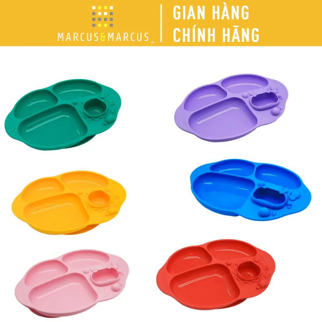 Đĩa Ăn Dặm Silicon Marcus & Marcus Chống Đổ Yummy - An Toàn Cho Bé
