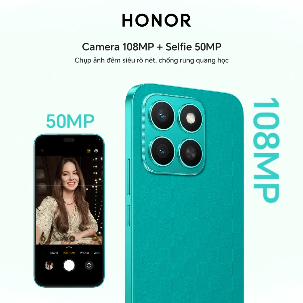 Ảnh Điện thoại HONOR X8c 8GB + 256/512GB | Camera 108MP| Kháng bụi và nước| Snapdragon 685 | Pin 5000mAh 4