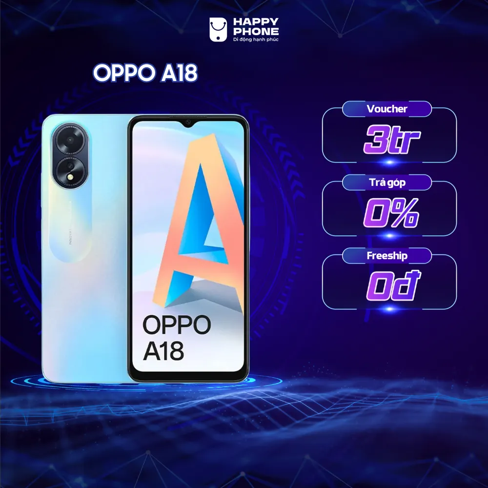 Ảnh Điện thoại OPPO A18 (4GB/128GB) - Hàng mới 100%, Nguyên seal, Bảo hành 12 tháng 1