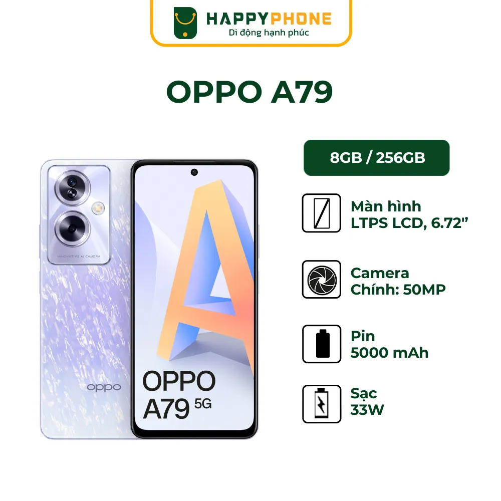 Ảnh Điện thoại OPPO A79 5G - Hàng Chính Hãng, Mới 100%, Bảo Hành 12 Tháng 2