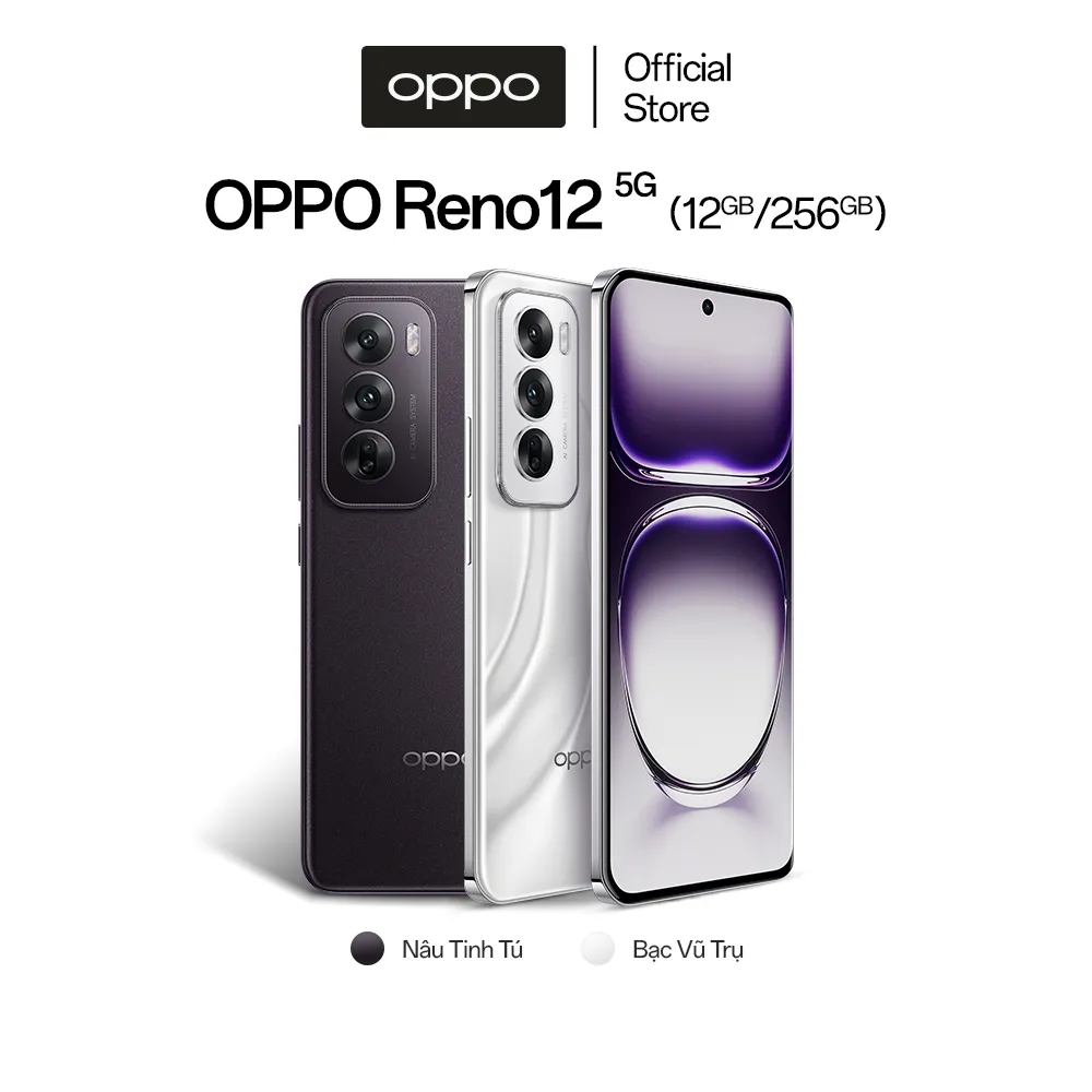 Ảnh Điện Thoại OPPO Reno12 5G (12GB/256GB) | Camera AI | Bền bỉ toàn diện | SUPERVOOC 80W - Hàng chính hãng 1