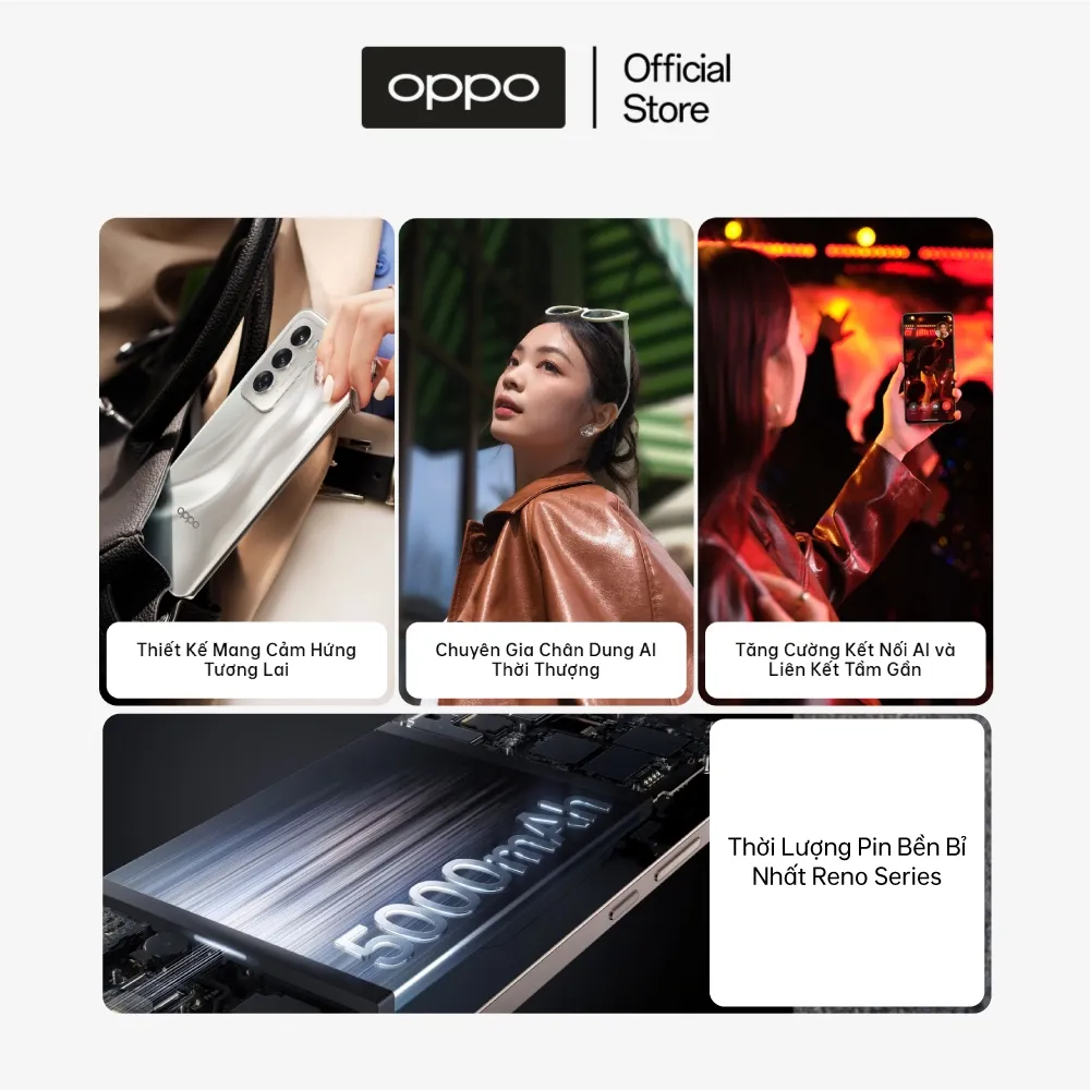 Ảnh Điện Thoại OPPO Reno12 5G (12GB/256GB) | Camera AI | Bền bỉ toàn diện | SUPERVOOC 80W - Hàng chính hãng 4