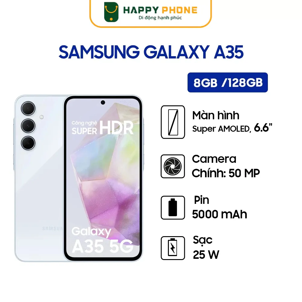 Ảnh Điện thoại Samsung Galaxy A35 5G - Hàng chính hãng, Mới 100%, Bảo hành 12 tháng 2