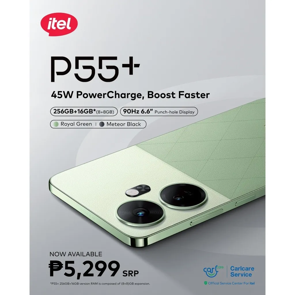 Ảnh Điện Thoại Thông Minh Itel P55+ 16GB(8+8)/128GB | 5000 mAH | Sạc Nhanh 45W | HD+ 90Hz 2