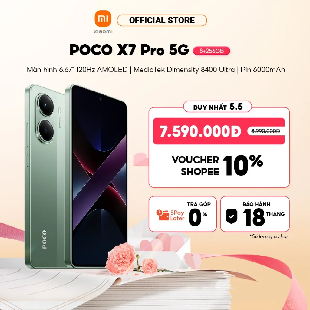 Ảnh Điện thoại thông minh POCO X7 Pro 5G (8+256GB | 12+256GB) | Màn 6.67" 120Hz AMOLED | D8400Ultra | 6000mAh 1