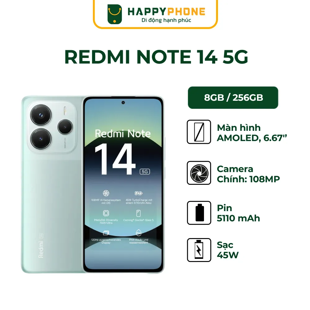 Ảnh Điện thoại Xiaomi Redmi Note 14 5G - Hàng Chính Hãng 1