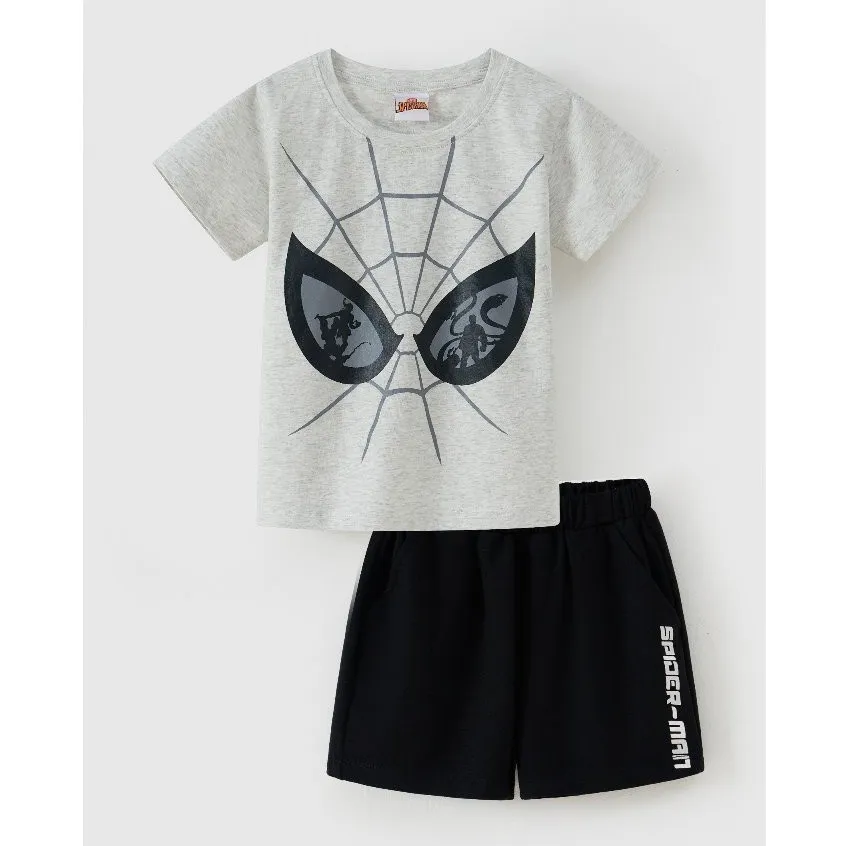 Ảnh Đồ bộ bé trai Rabity ngắn tay cotton  in hình Spiderman bản quyền Disney 5596 4