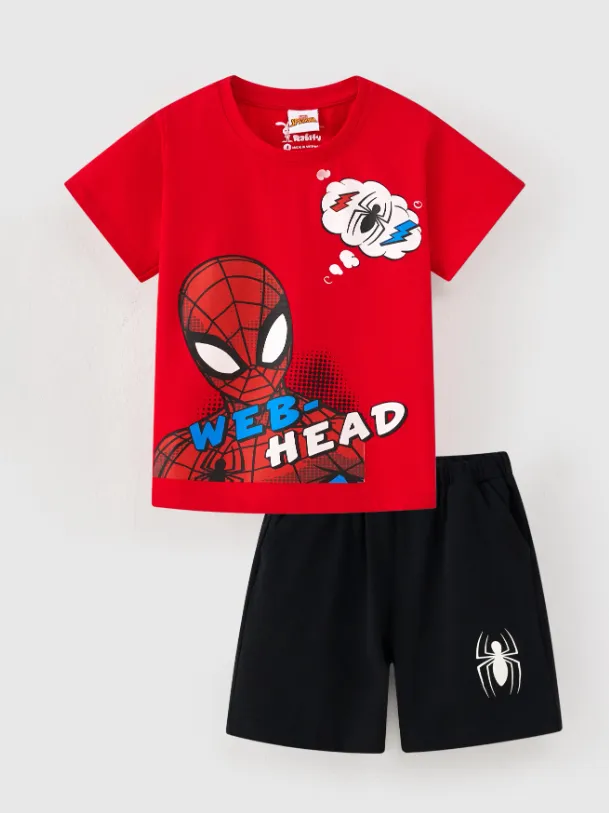 Ảnh Đồ bộ bé trai Rabity ngắn tay cotton Spiderman 560.010 1