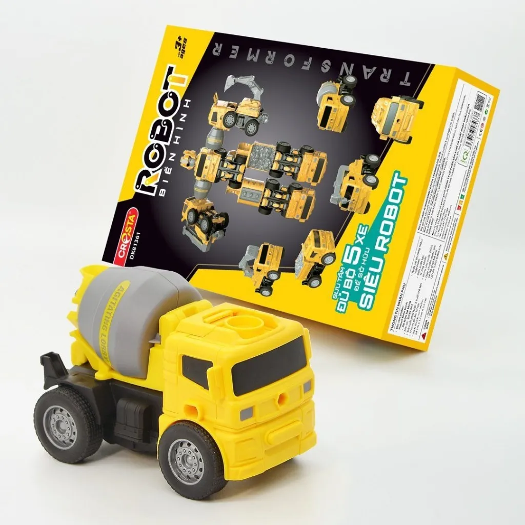 Ảnh Đồ Chơi DUKA: Robot Biến Hình – Xe Cẩu/Xe Xúc/Xe Bồn/Xe Ben/Xe Trộn Bê Tông 2