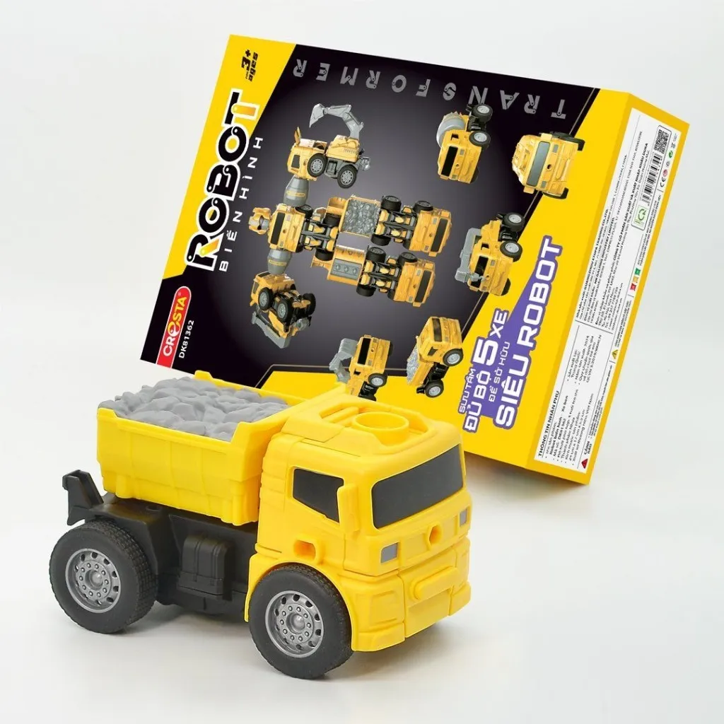 Ảnh Đồ Chơi DUKA: Robot Biến Hình – Xe Cẩu/Xe Xúc/Xe Bồn/Xe Ben/Xe Trộn Bê Tông 3