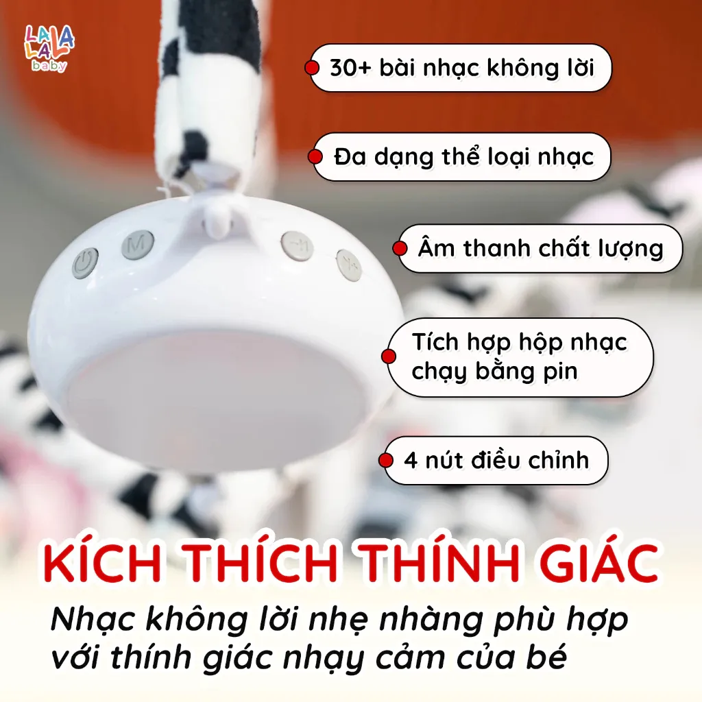 Ảnh Đồ Chơi Treo Cũi Phát Nhạc Lalababy 36 Bài Hát Tự Động Quay Cao Cấp Cho Bé Chính Hãng 2