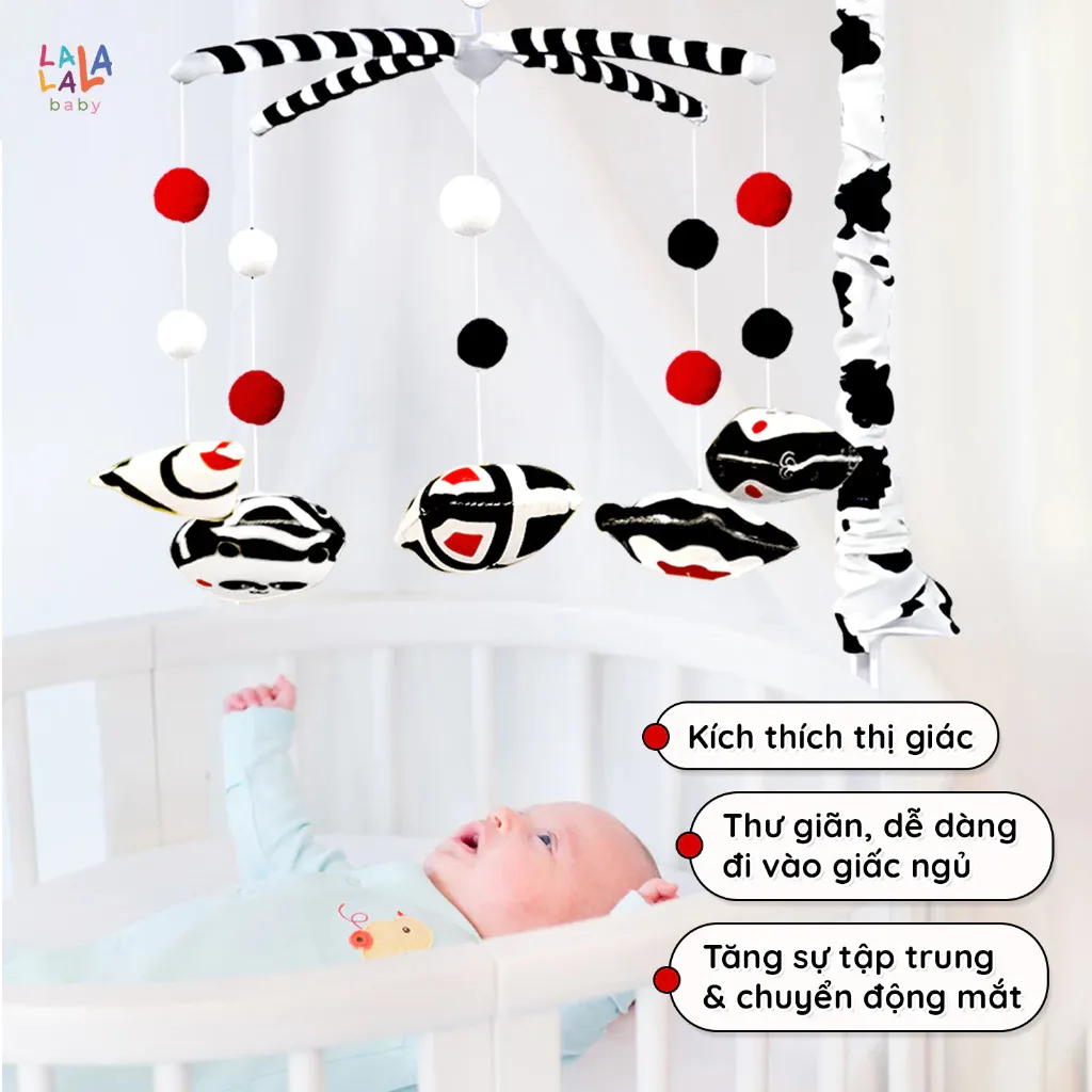 Ảnh Đồ Chơi Treo Cũi Phát Nhạc Lalababy 36 Bài Hát Tự Động Quay Cao Cấp Cho Bé Chính Hãng 3