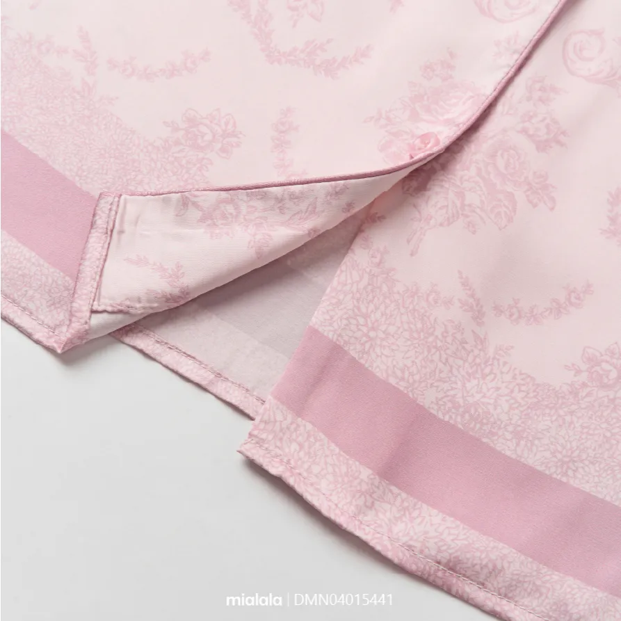 Ảnh Đồ mặc nhà lụa Mialala pijama tay ngắn, quần dài thanh lịch DMN04015441 4