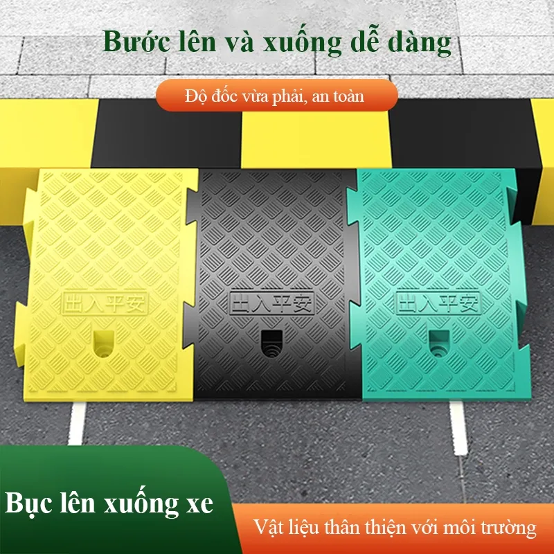 Ảnh Dốc bục lên xuống xe hơi MYT chất liệu nhựa đệm cao su hình tam giác chịu lực siêu bền dành cho xe máy ô tô 2