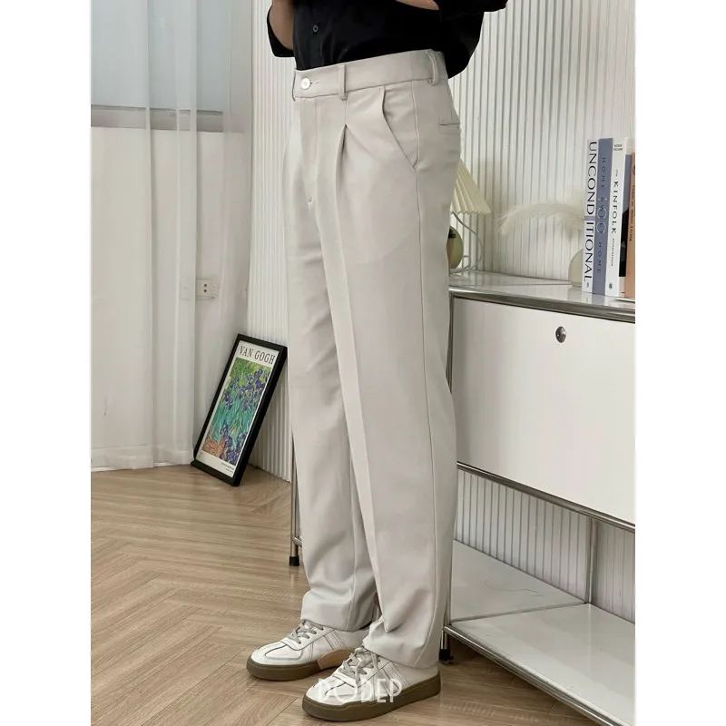 Ảnh DODEP Quần tây nam xếp li ống suông Relaxed Fit 1 li 2