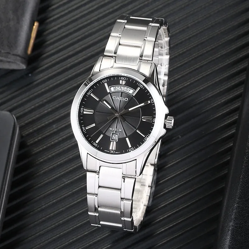 Ảnh Đồng Hồ Casio Nam Dây Kim Loại MTP-1381D-1AV Chính Hãng 4