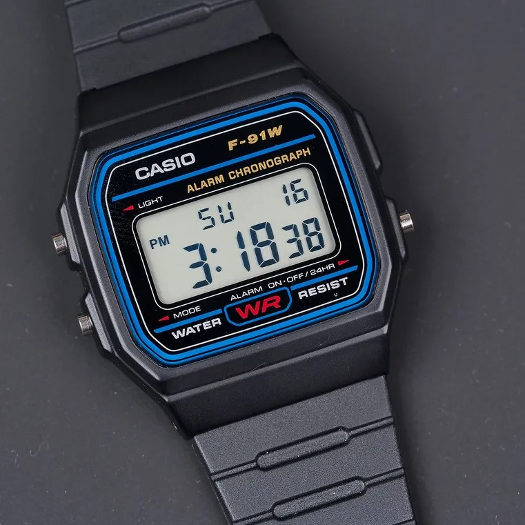 Ảnh Đồng Hồ Casio Nam Dây Nhựa STANDARD F-91W-1 Chính Hãng 4