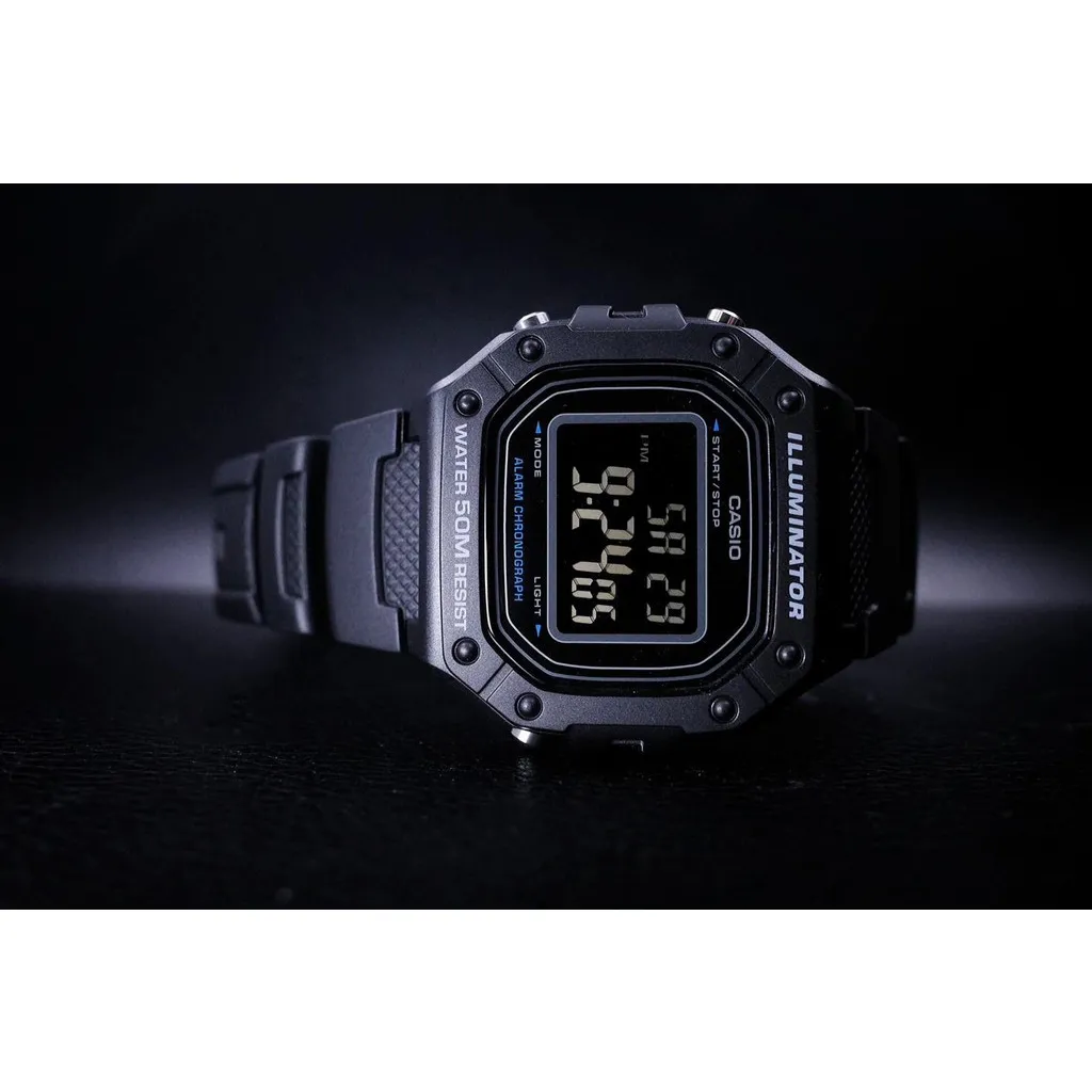 Ảnh Đồng Hồ Nam Casio Dây Nhựa Trẻ Trung W-218H-1BVDF Chính Hãng 2