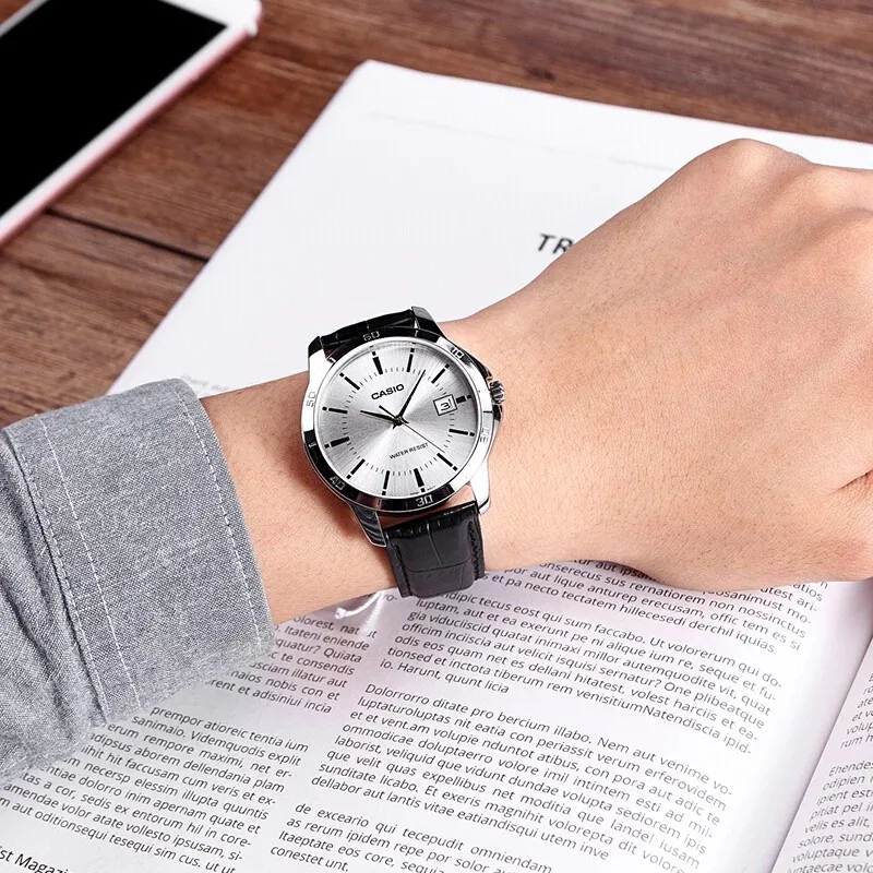 Ảnh Đồng hồ nam dây da Casio MTP-V004L-7AUDF chính hãng 1