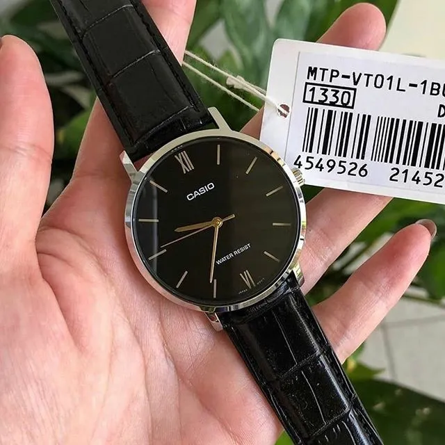 Ảnh Đồng hồ nam dây da Casio MTP-VT01L-1B chính hãng 4