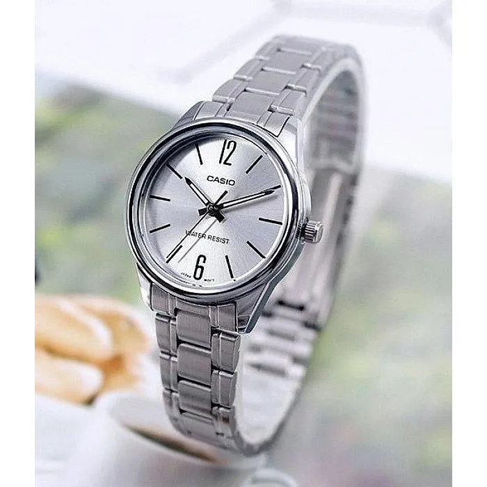 Ảnh Đồng hồ nữ dây thép không ghỉ Casio LTP-V005D-7BUDF chính hãng 1
