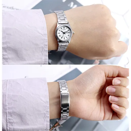 Ảnh Đồng hồ nữ dây thép không ghỉ Casio LTP-V006D-7BUDF chính hãng 3