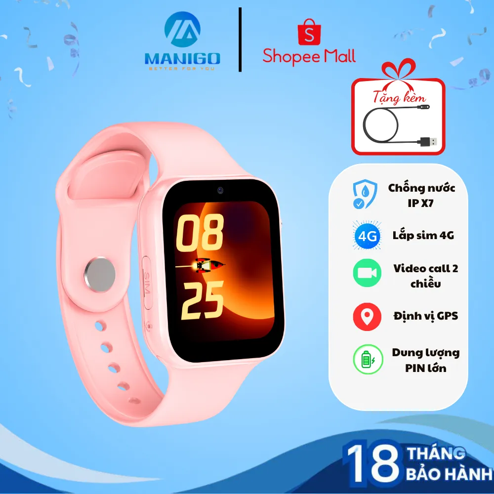 Ảnh Đồng hồ thông minh Geyan X718S Lắp sim 4G nghe gọi Định vị Chống nước PX7 BH 1 đổi 1 trong 1 năm 1