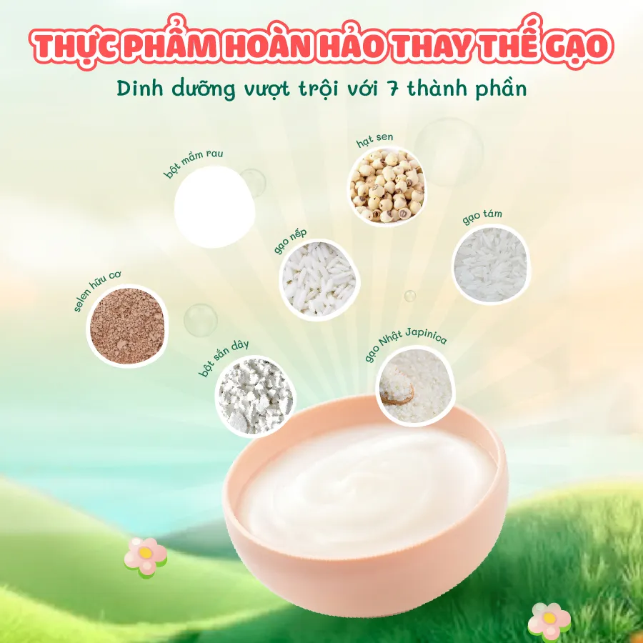Ảnh DÒNG SẢN PHẨM ĂN DẶM CHUYÊN BIỆT - Bột nấu Mabu 400gr Công Thức Khoa Học Vượt Trội cho bé từ 6 tháng 2