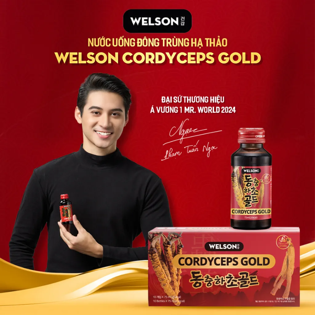 Ảnh Đông Trùng Hạ Thảo Hồng Sâm Tăng Đề Kháng Welson Cordyceps Gold 1 chai x 75ml 1