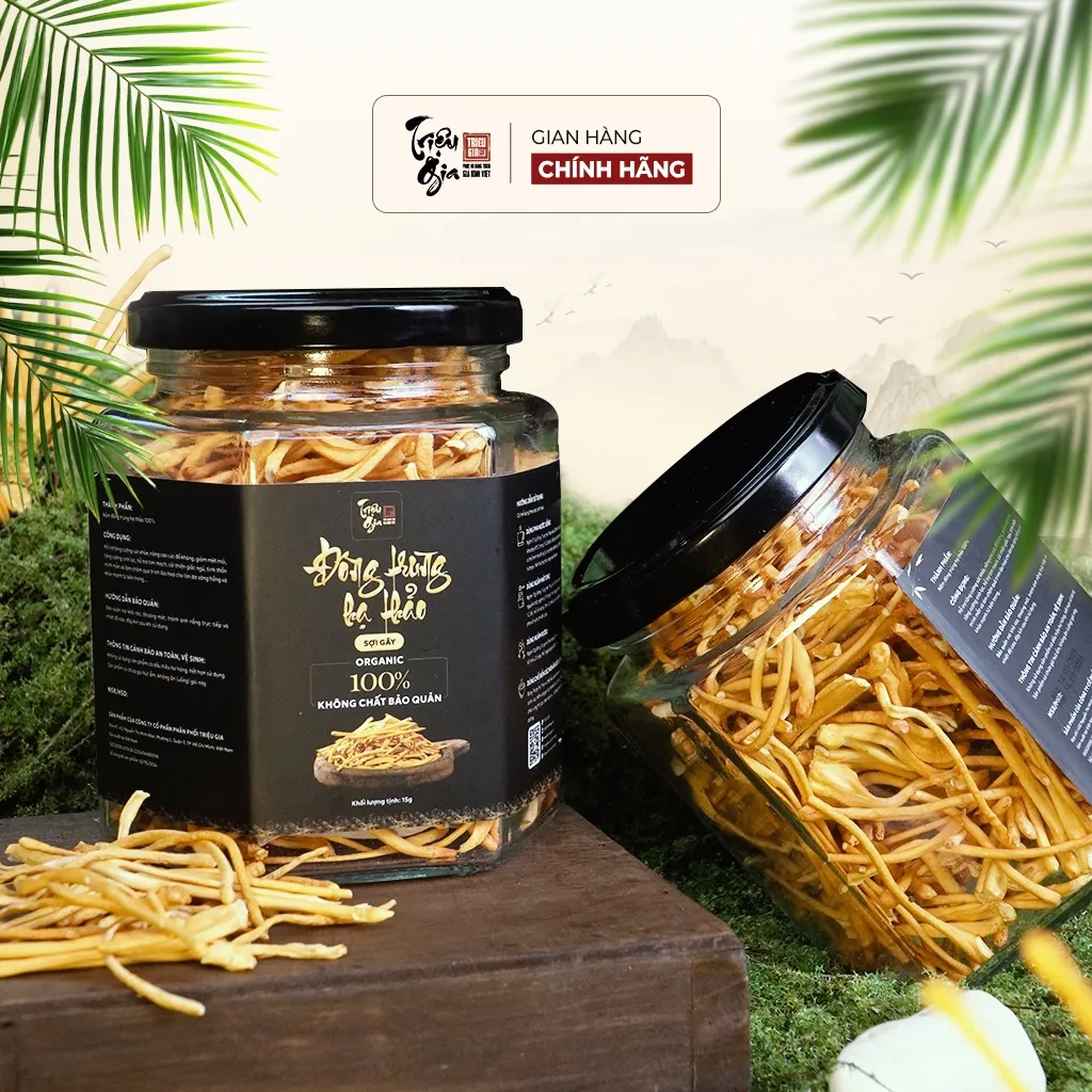 Ảnh Đông trùng hạ thảo tự nhiên sấy thăng hoa Triệu Gia tăng cường sức khỏe cải thiện lão hóa sợi gãy 4
