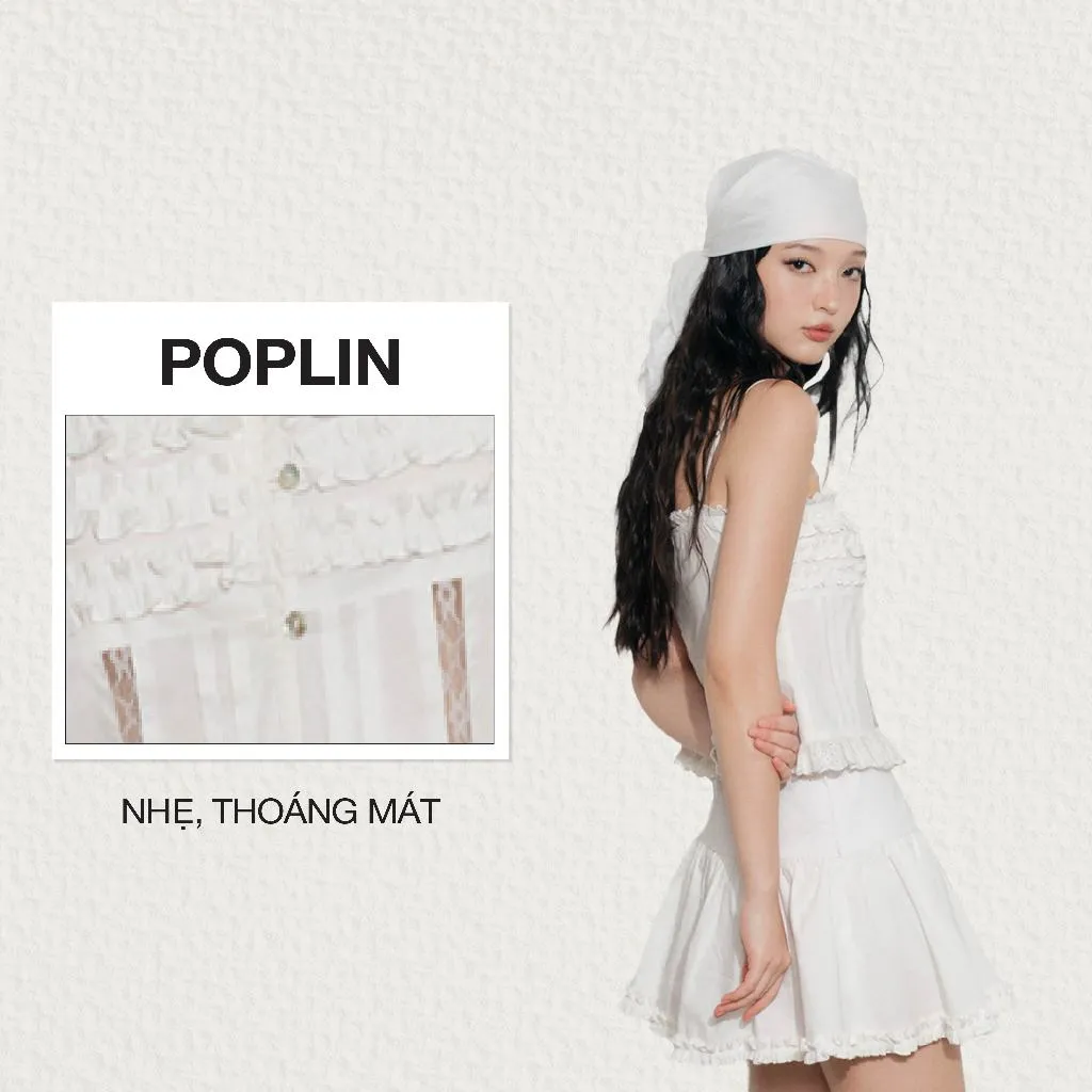 Ảnh DOTTIE - Áo bèo rút bản ngực - Trắng - T1078 1