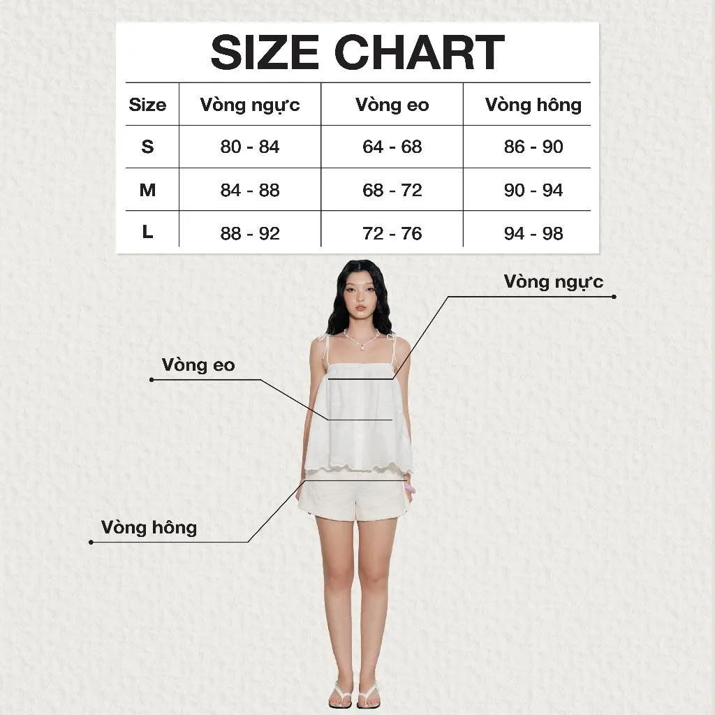 Ảnh DOTTIE - Áo hai dây vải eyelet - Trắng - T1081 2