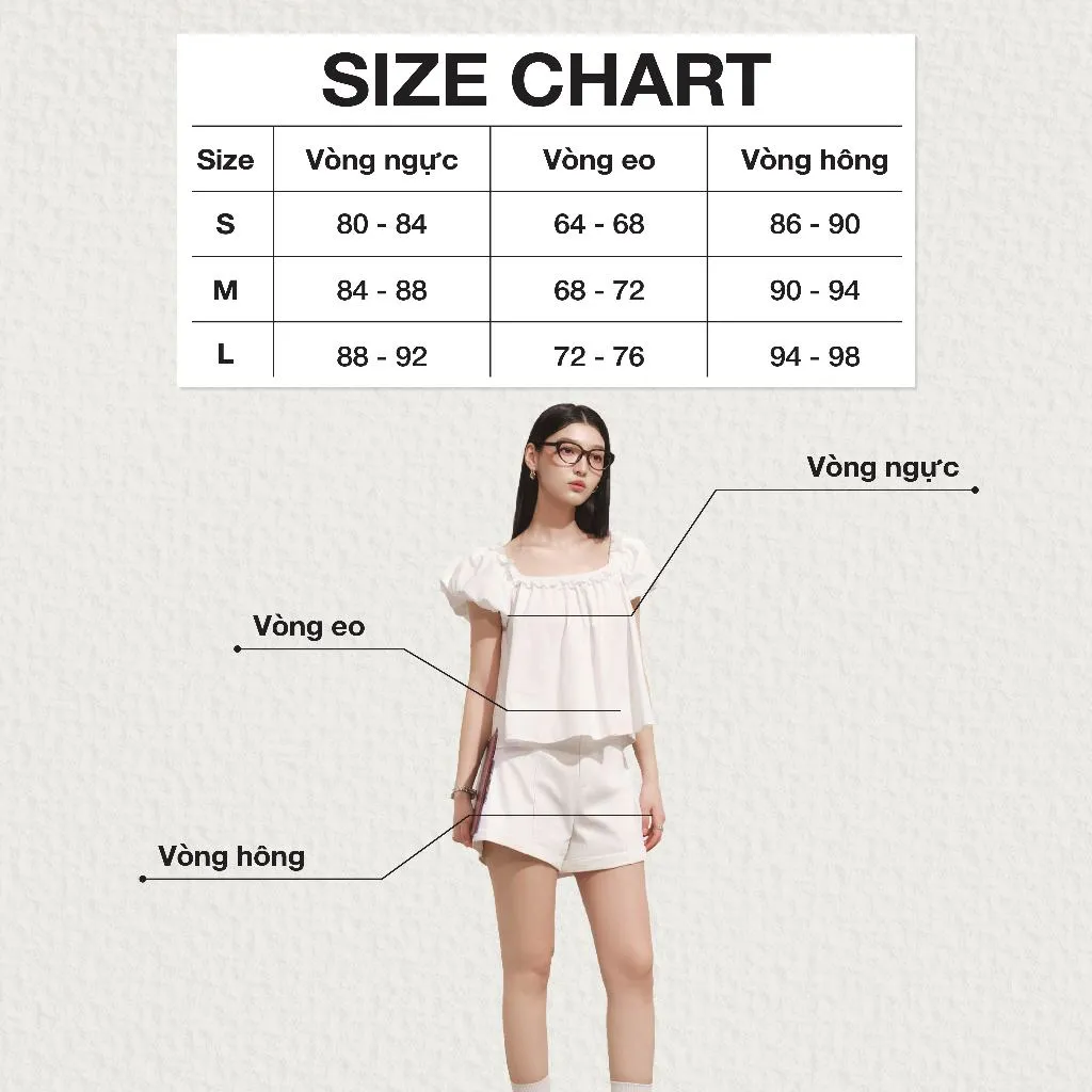 Ảnh DOTTIE - Áo tay phồng phối đăng ten - Trắng - T1070 2