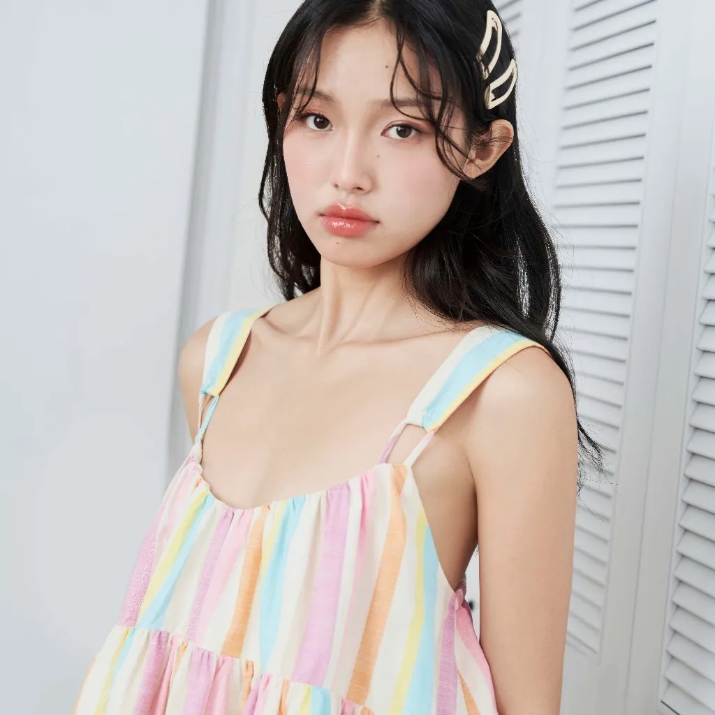 Ảnh DOTTIE - Đầm ngắn kẻ ô dáng xòe - Multi coloured - D0629 2