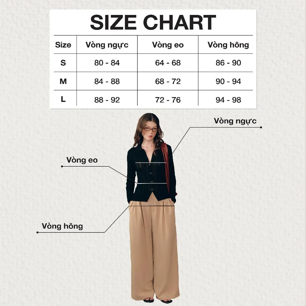 Ảnh DOTTIE - Quần dài chiết ly ống rộng - Nâu - Q0390 2