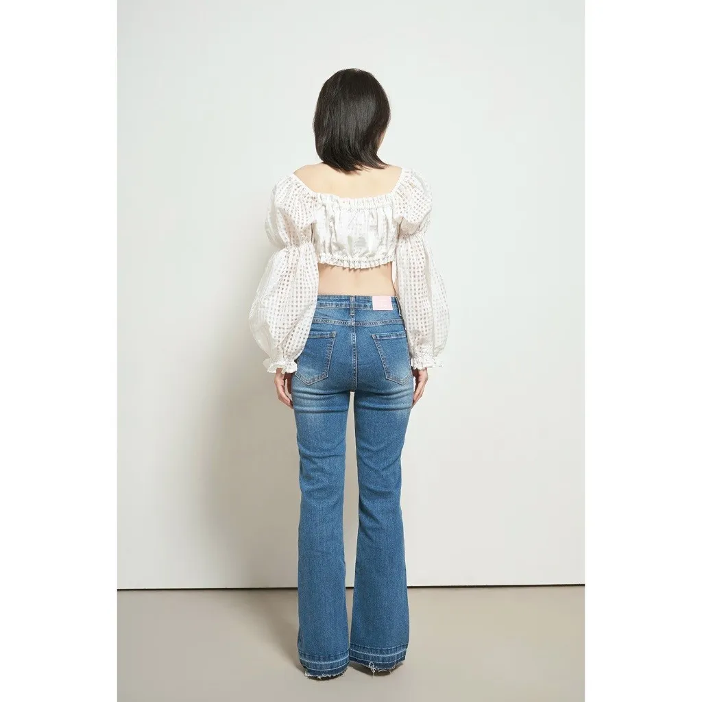 Ảnh DOTTIE - Quần Jeans Loe Xẻ Lai Nữ - Q0046 1