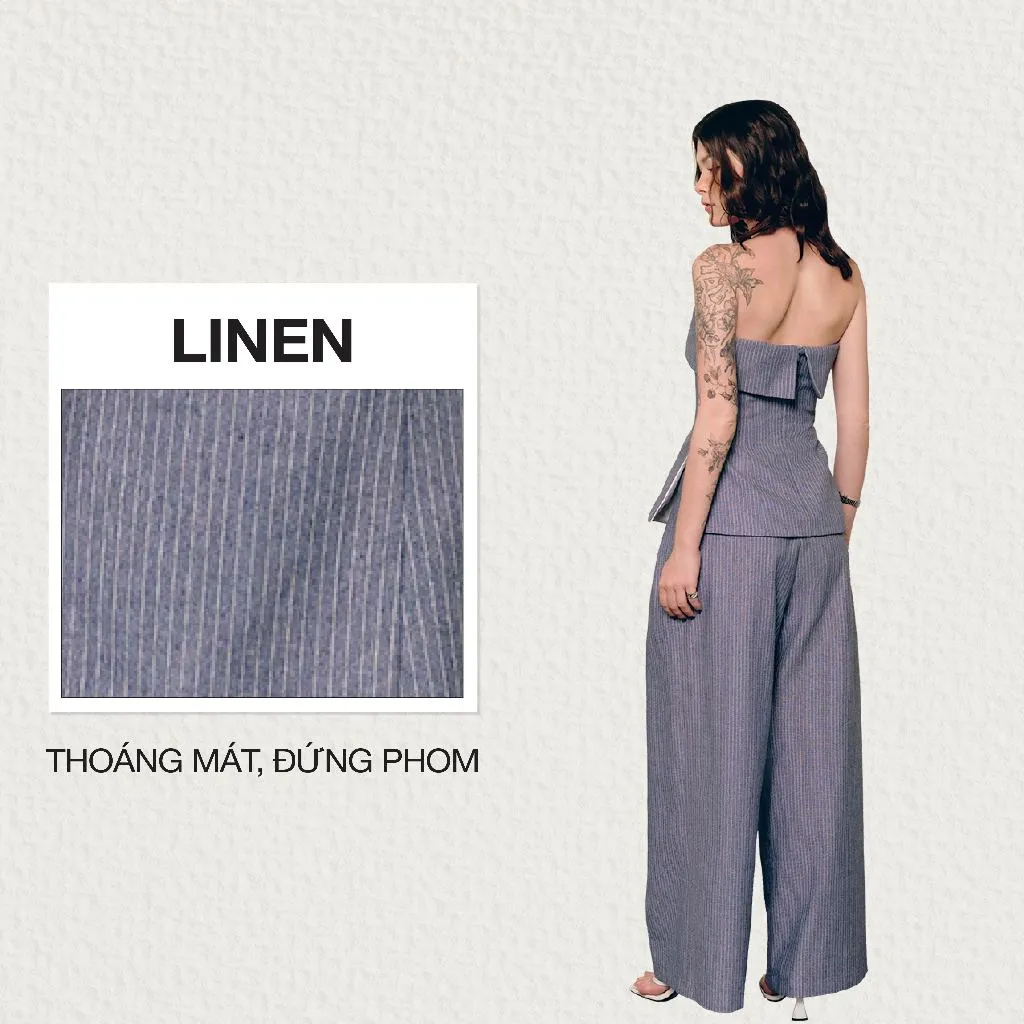 Ảnh DOTTIE - Quần ống rộng kẻ sọc - Xanh lam - Q0389 1
