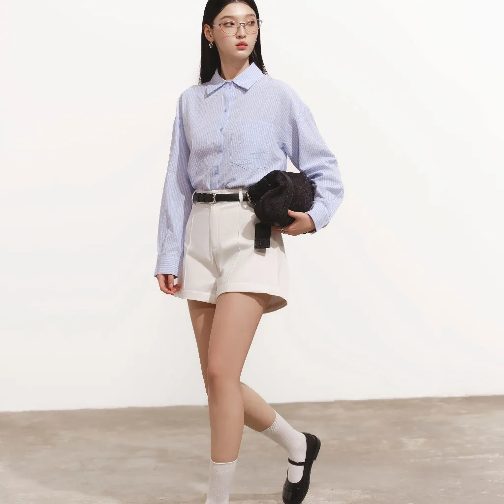 Ảnh DOTTIE - Quần short dáng A - Trắng - Q0385 3