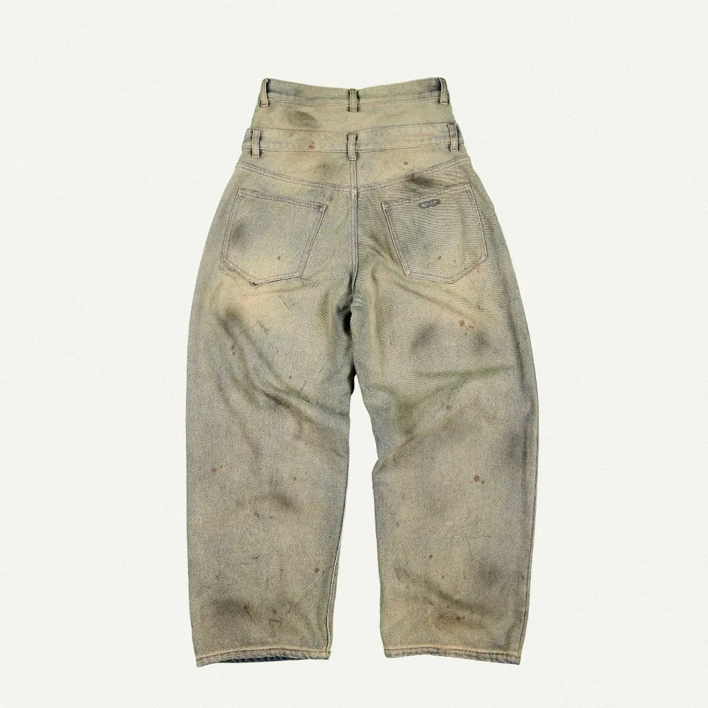 Ảnh DOUBLE-WAISTED BAGGY JEANS / MOONROCK 1