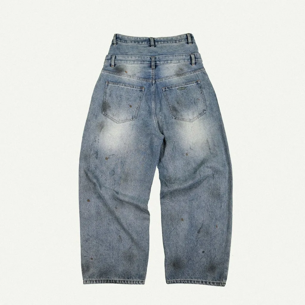 Ảnh DOUBLE-WAISTED BAGGY JEANS / BLUEROCK 1