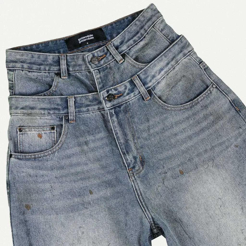 Ảnh DOUBLE-WAISTED BAGGY JEANS / BLUEROCK 2