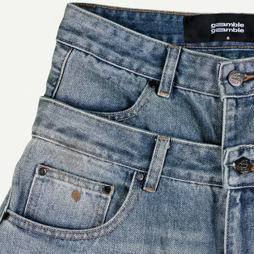 Ảnh DOUBLE-WAISTED BAGGY JEANS / BLUEROCK 4