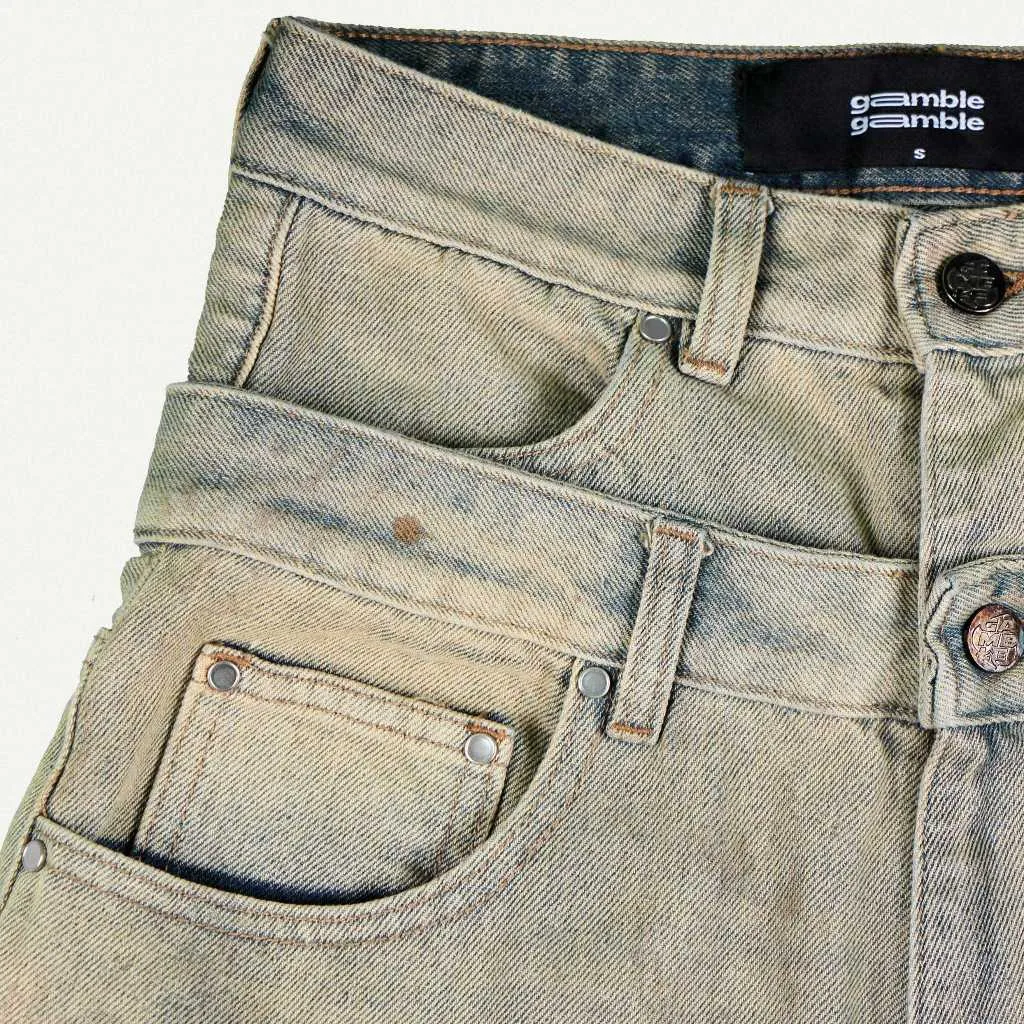 Ảnh DOUBLE-WAISTED BAGGY JEANS / MOONROCK 4