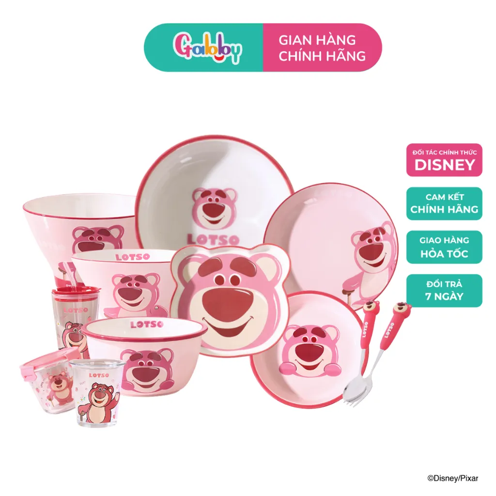 Ảnh Dụng Cụ Ăn Dặm Gabby Hình Losto Đĩa, Dĩa, Bát, Muỗng, Nĩa Chất Liệu Sứ Cao Cấp Cho Bé 1