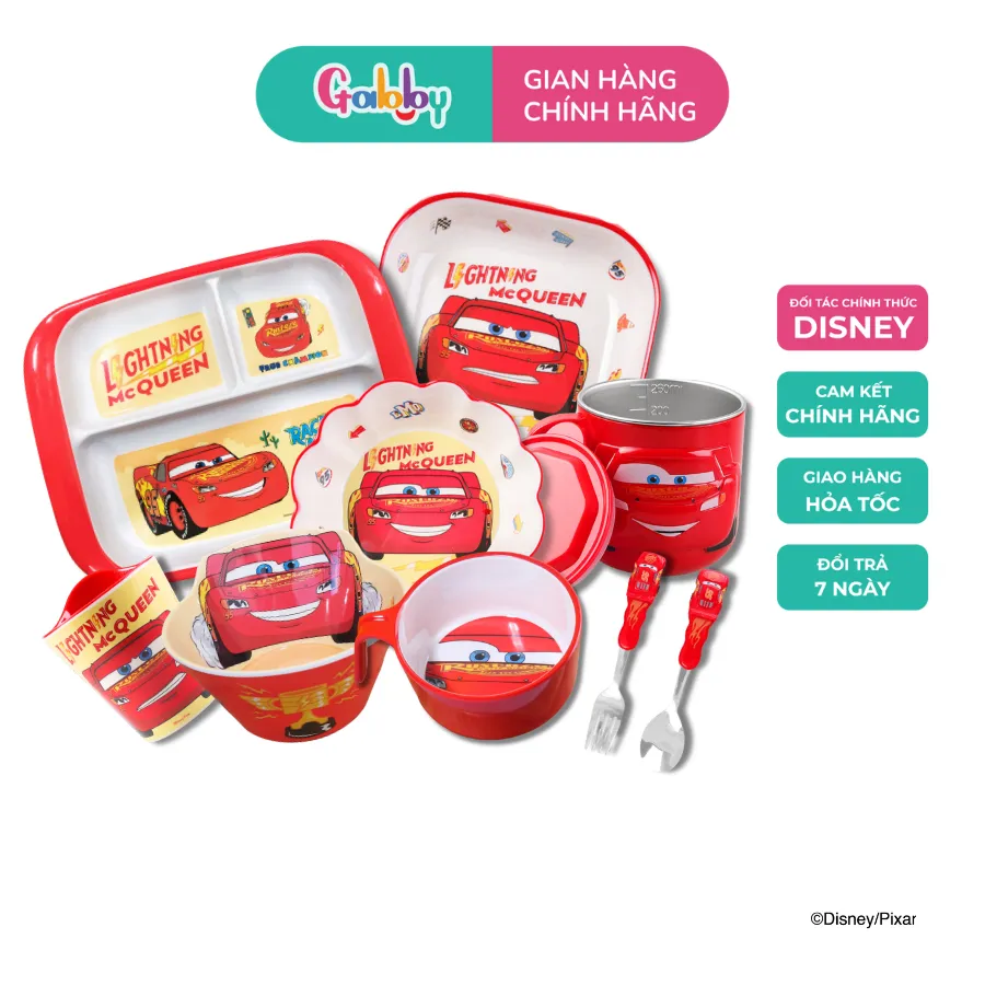 Ảnh Dụng Cụ Ăn Dặm Gabby Hình MC Queen Tô, Chén, Cốc, Khay, Đũa Tập Ăn, Muỗng, Nĩa, Bình Nước Nhựa Melamine Cao Cấp 1