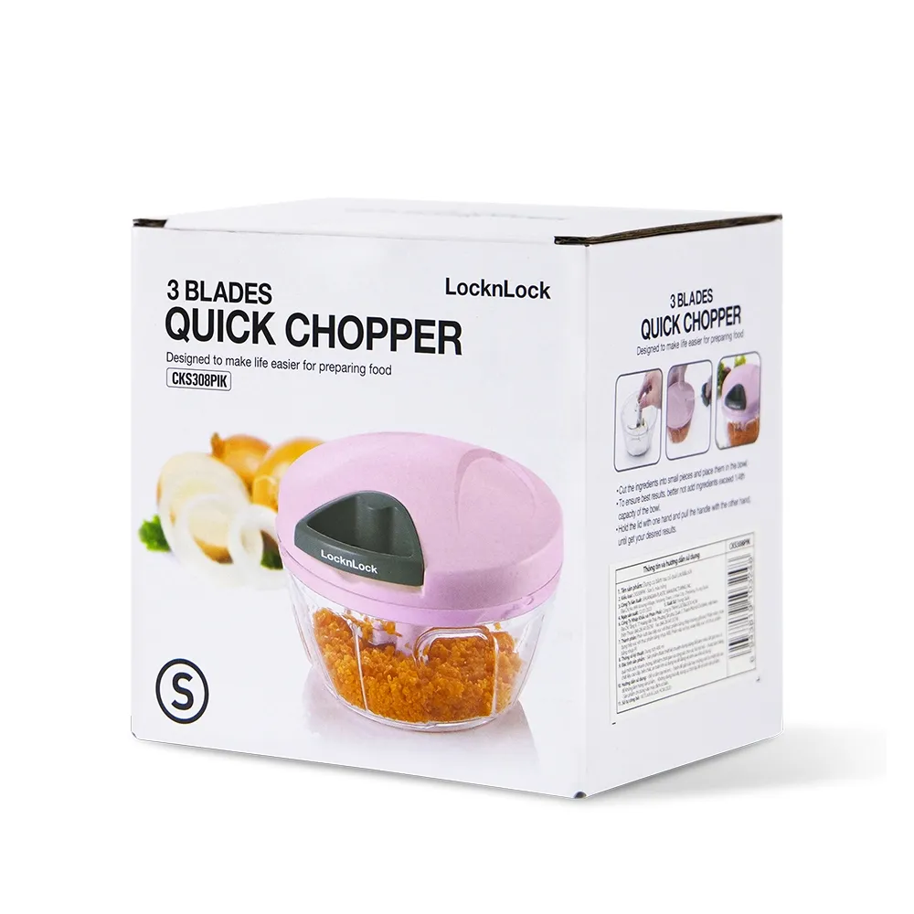 Ảnh Dụng cụ băm rau củ quả Lock&Lock, Size S, 400ml - Màu Pink - CKS308PIK 2